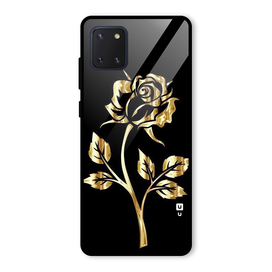 Gold Rose Glass Back Case for Galaxy Note 10 Lite