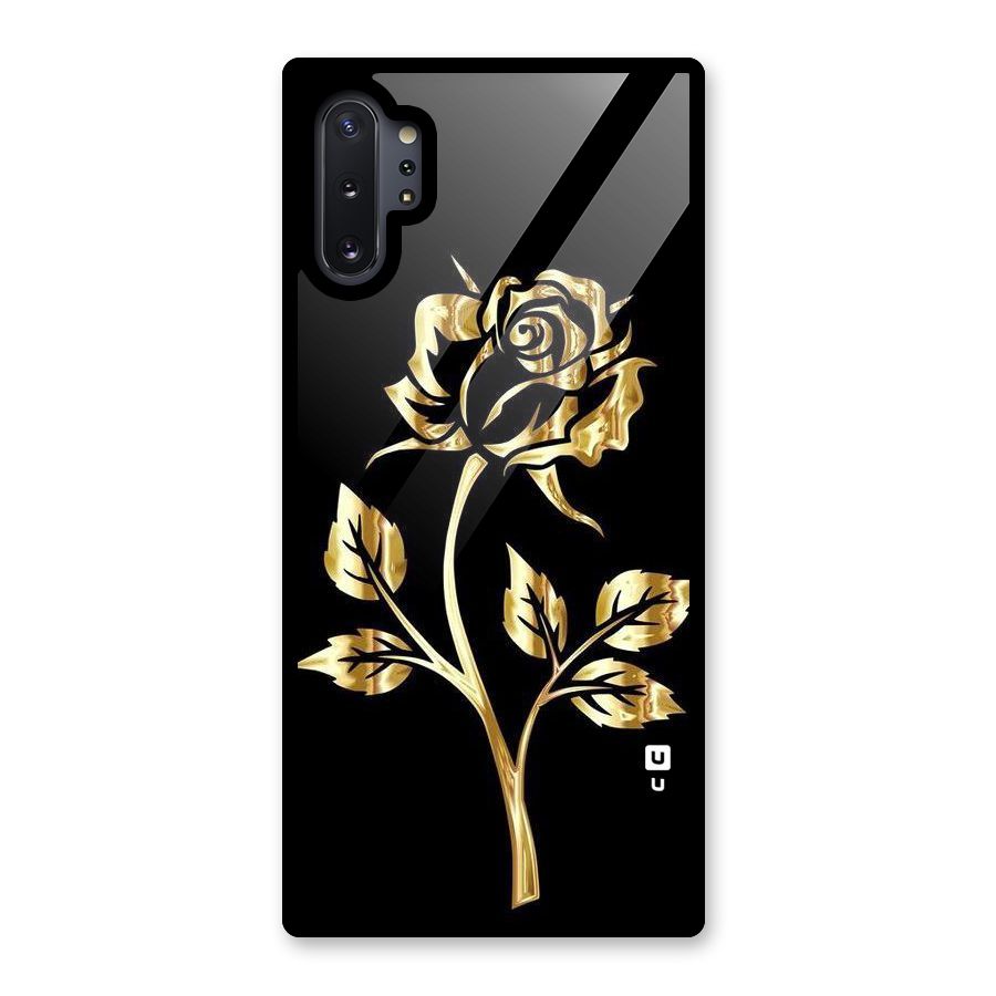 Gold Rose Glass Back Case for Galaxy Note 10 Plus