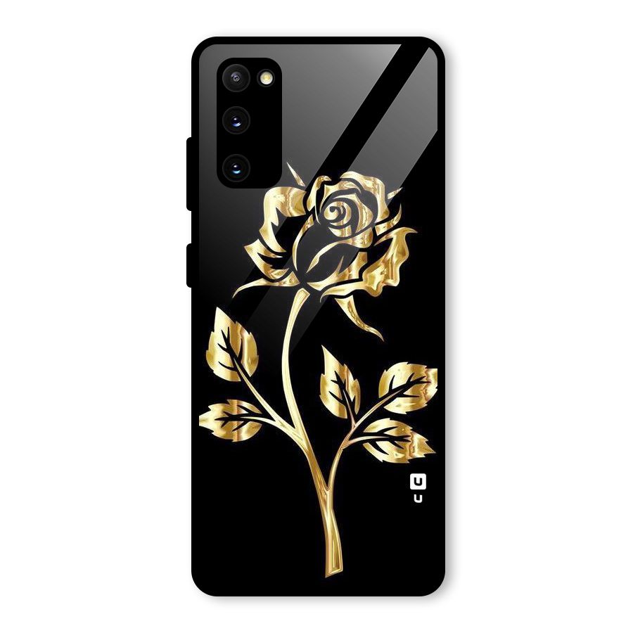 Gold Rose Glass Back Case for Galaxy S20 FE 5G