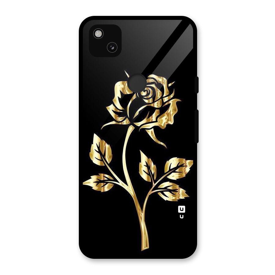 Gold Rose Glass Back Case for Google Pixel 4a