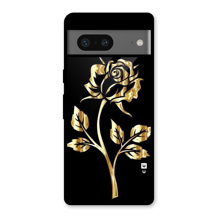 Gold Rose Glass Back Case for Google Pixel 7