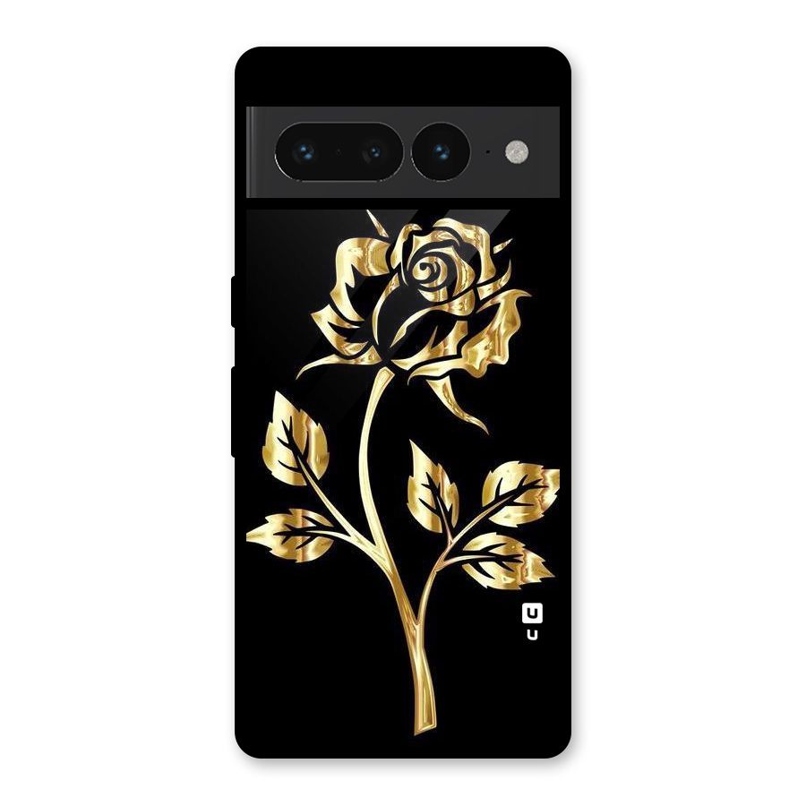 Gold Rose Glass Back Case for Google Pixel 7 Pro