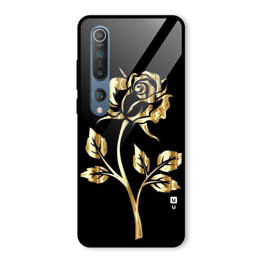 Gold Rose Glass Back Case for Mi 10