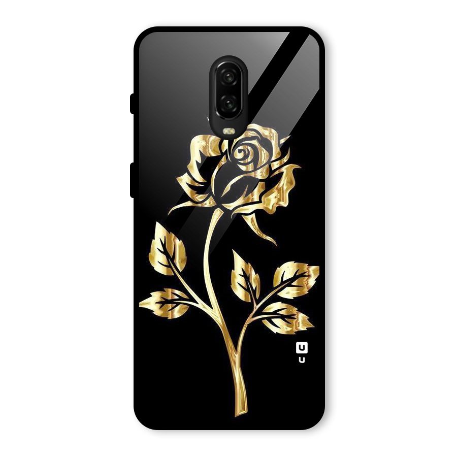 Gold Rose Glass Back Case for OnePlus 6T