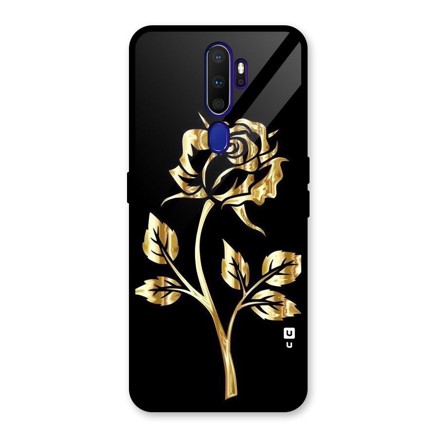 Gold Rose Glass Back Case for Oppo A9 (2020)