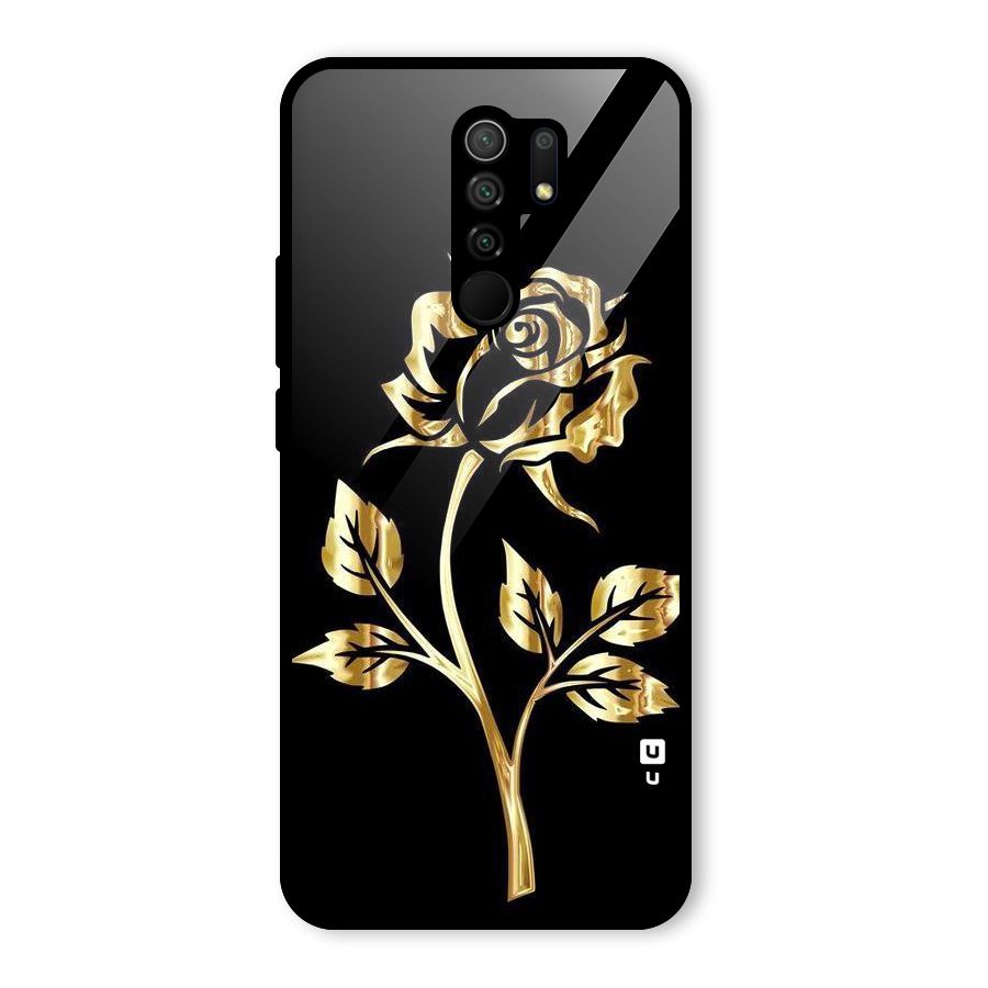 Gold Rose Glass Back Case for Poco M2