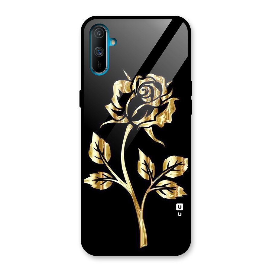 Gold Rose Glass Back Case for Realme C3