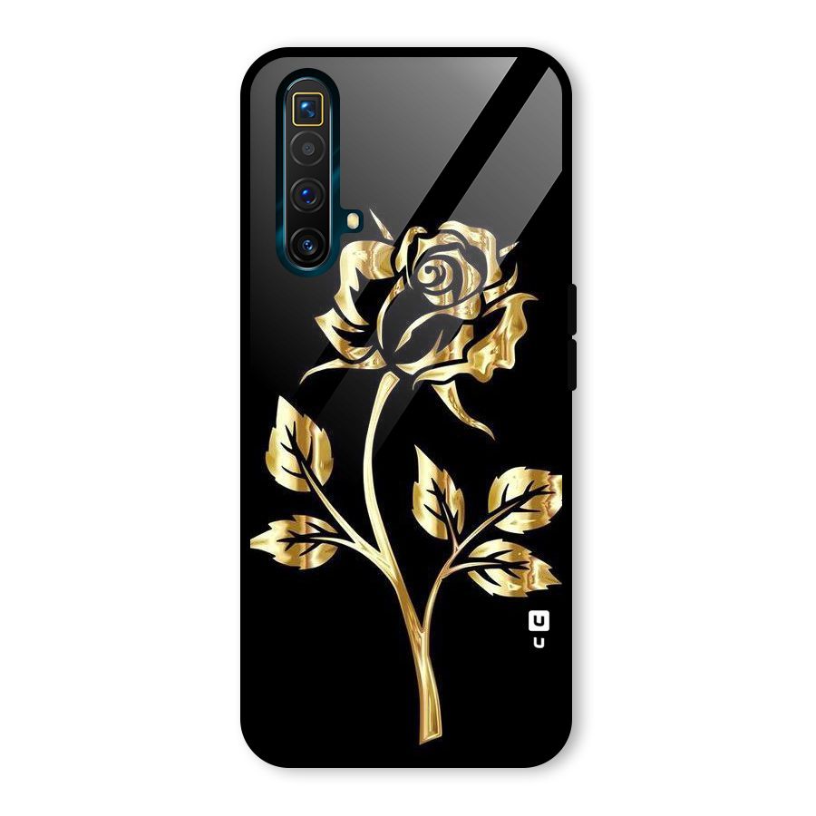 Gold Rose Glass Back Case for Realme X3 SuperZoom