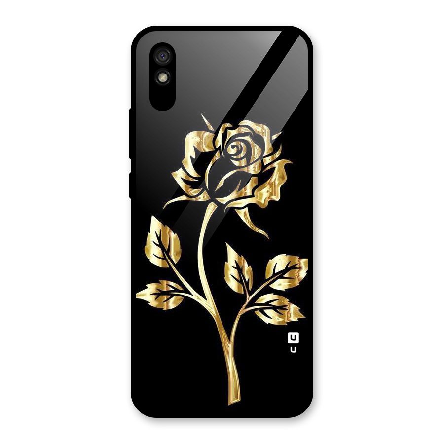 Gold Rose Glass Back Case for Redmi 9A