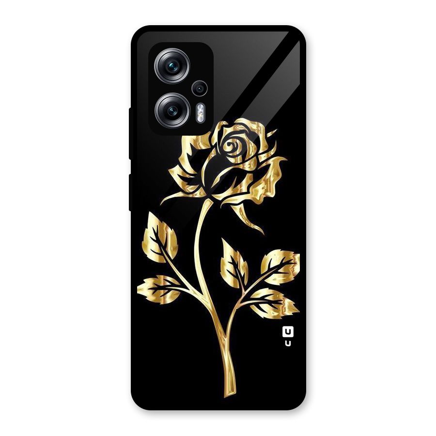 Gold Rose Glass Back Case for Redmi K50i