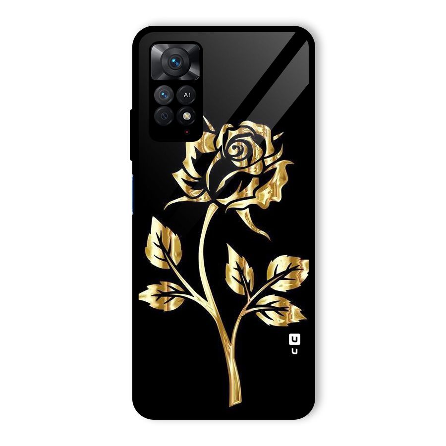 Gold Rose Glass Back Case for Redmi Note 11 Pro