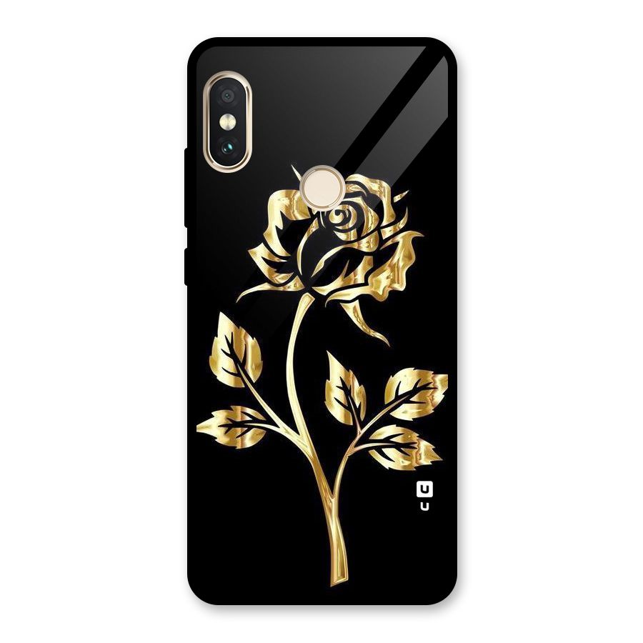 Gold Rose Glass Back Case for Redmi Note 5 Pro