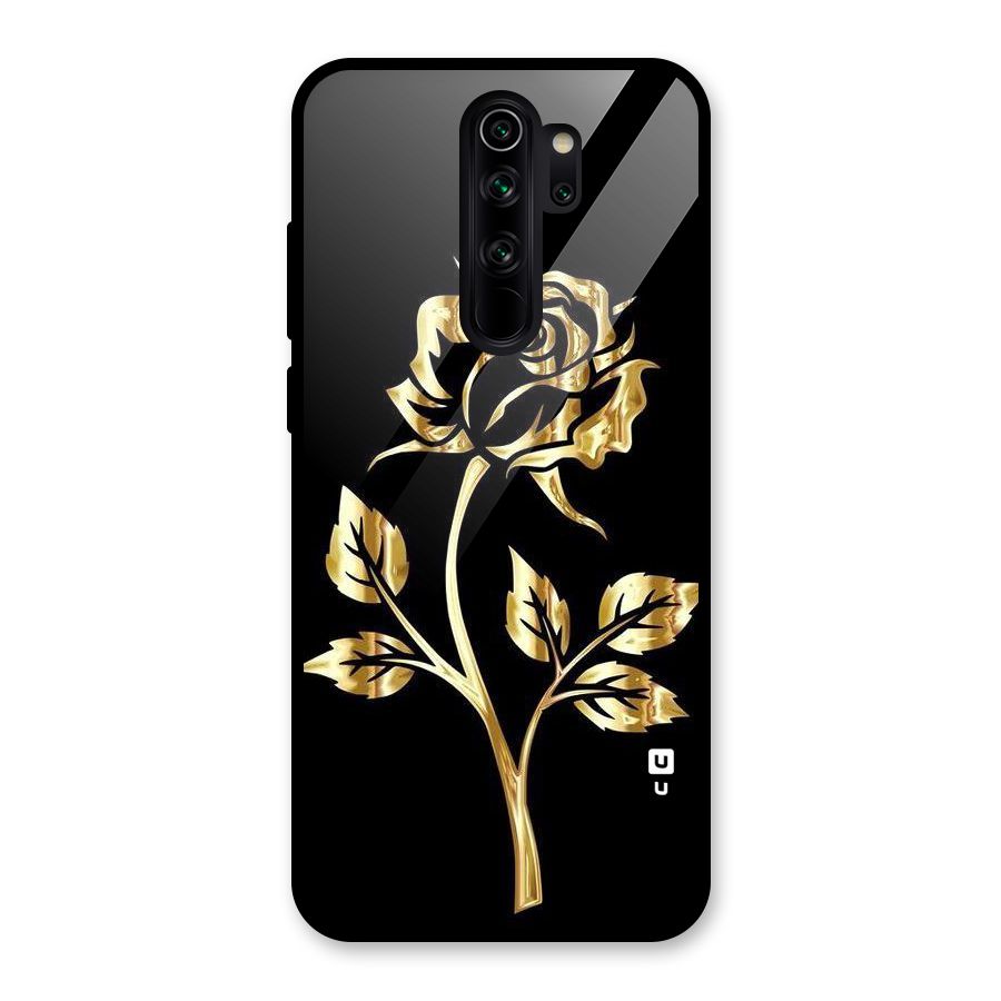 Gold Rose Glass Back Case for Redmi Note 8 Pro