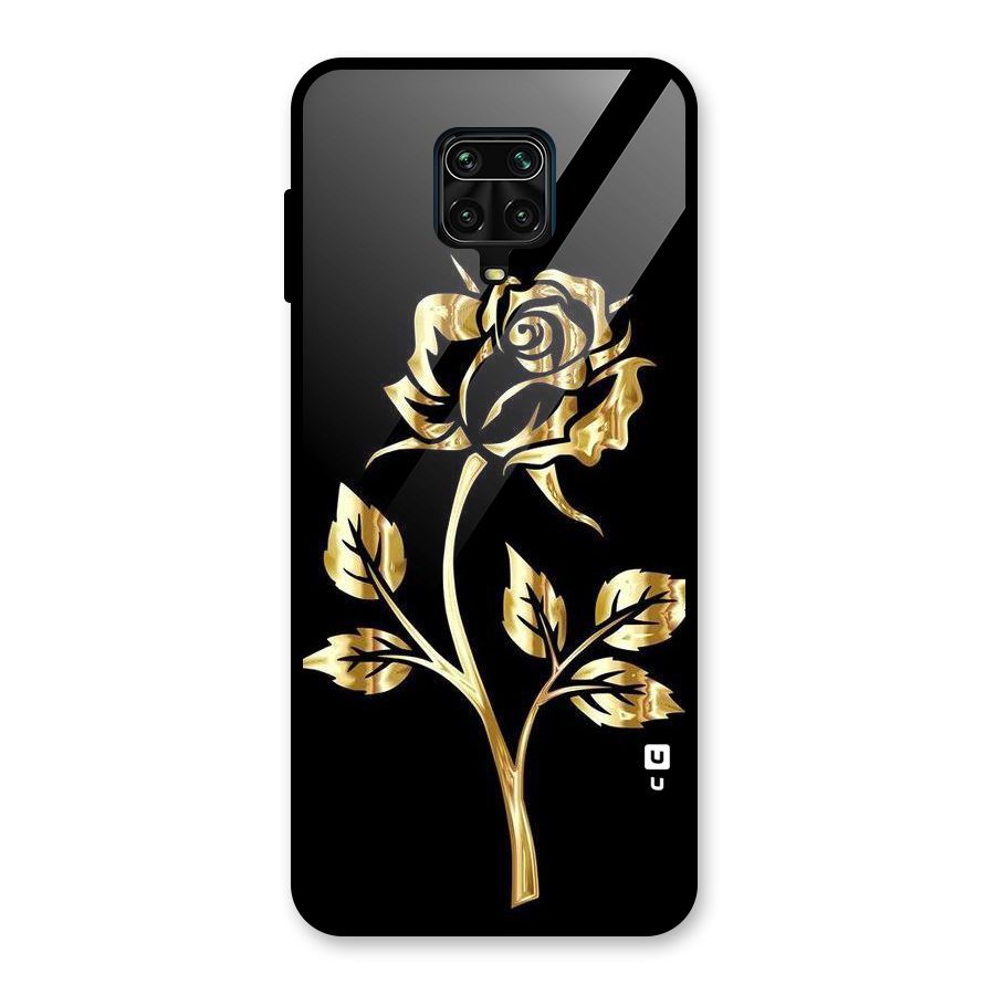 Gold Rose Glass Back Case for Redmi Note 9 Pro Max