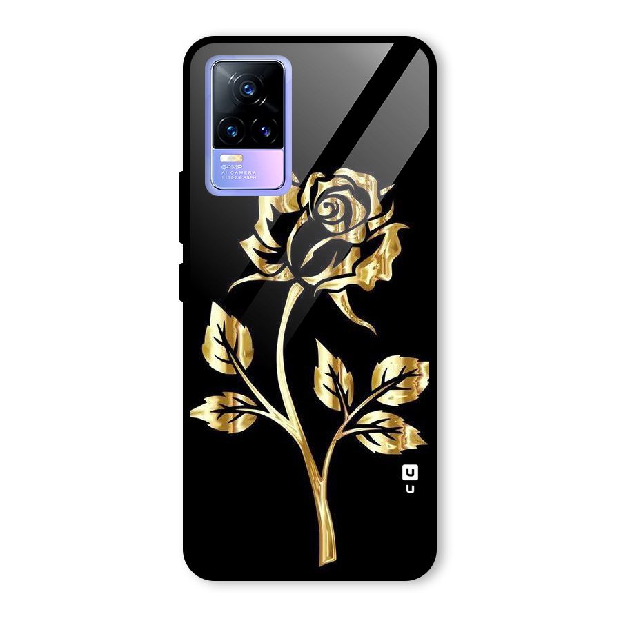 Gold Rose Glass Back Case for Vivo Y73