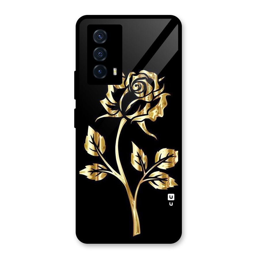 Gold Rose Glass Back Case for Vivo iQOO Z5