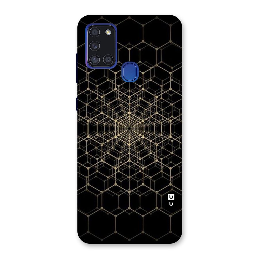 Gold Web Back Case for Galaxy A21s
