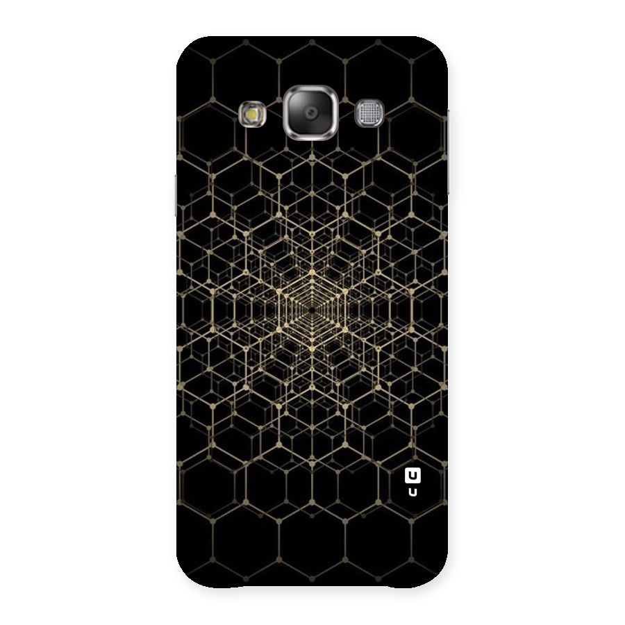 Gold Web Back Case for Galaxy E7