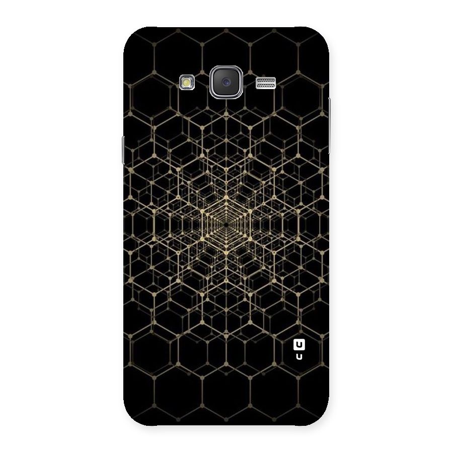 Gold Web Back Case for Galaxy J7