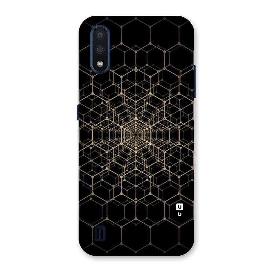 Gold Web Back Case for Galaxy M01