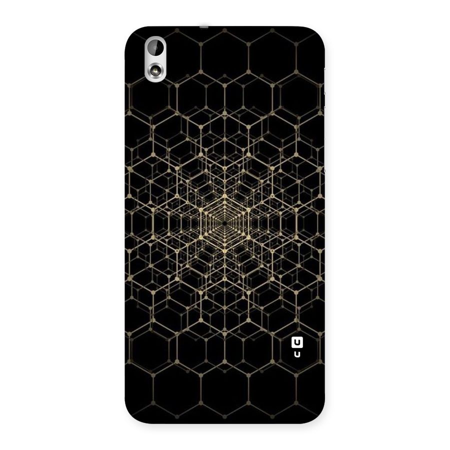 Gold Web Back Case for HTC Desire 816g