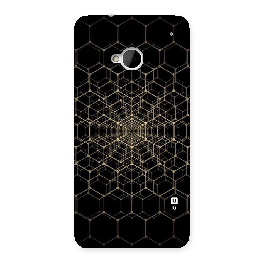 Gold Web Back Case for HTC One M7