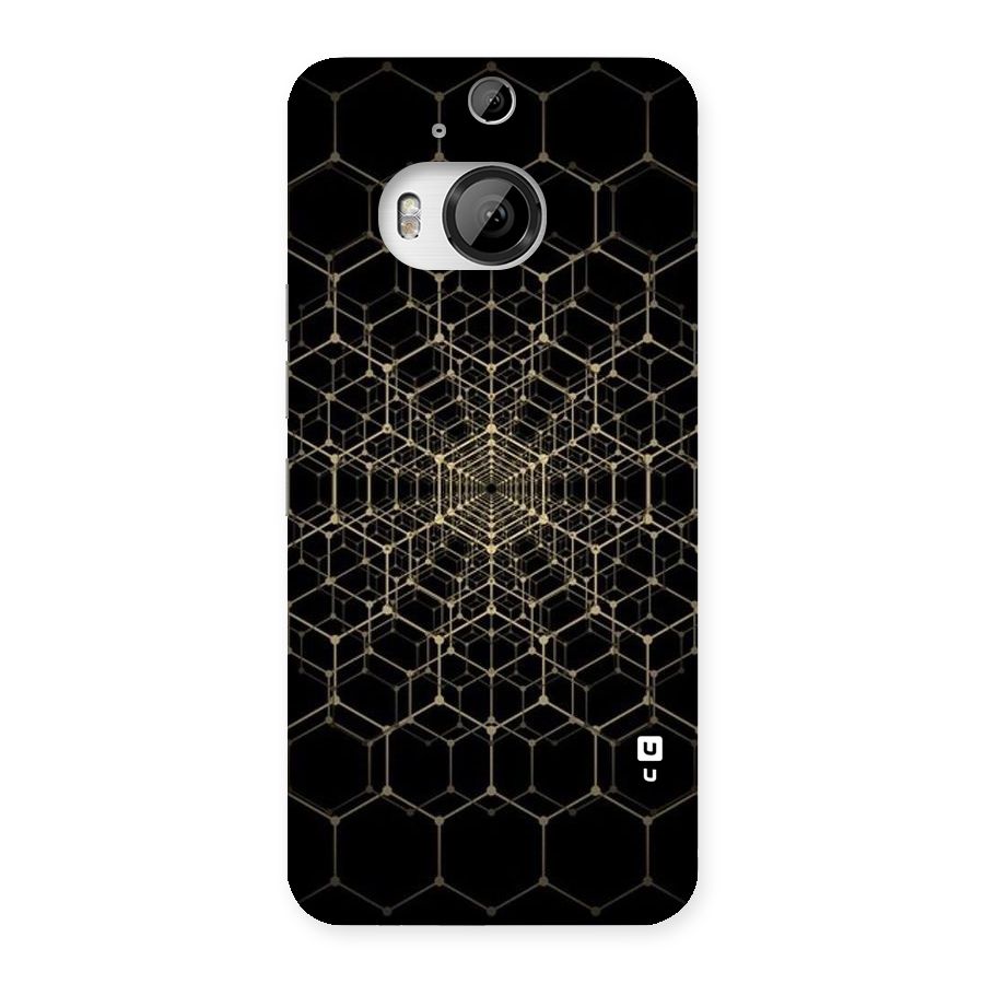 Gold Web Back Case for HTC One M9 Plus
