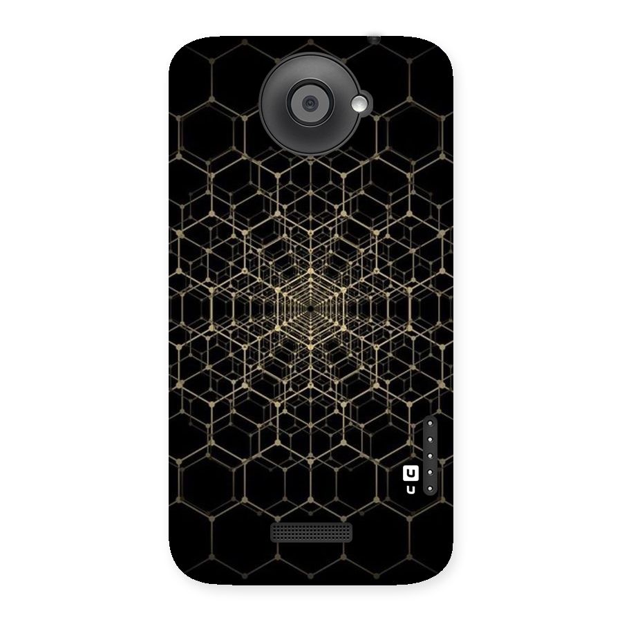 Gold Web Back Case for HTC One X