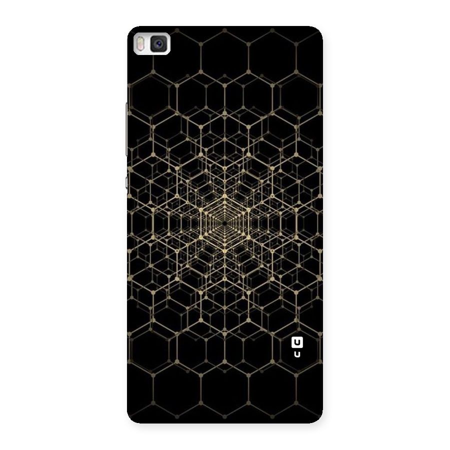 Gold Web Back Case for Huawei P8