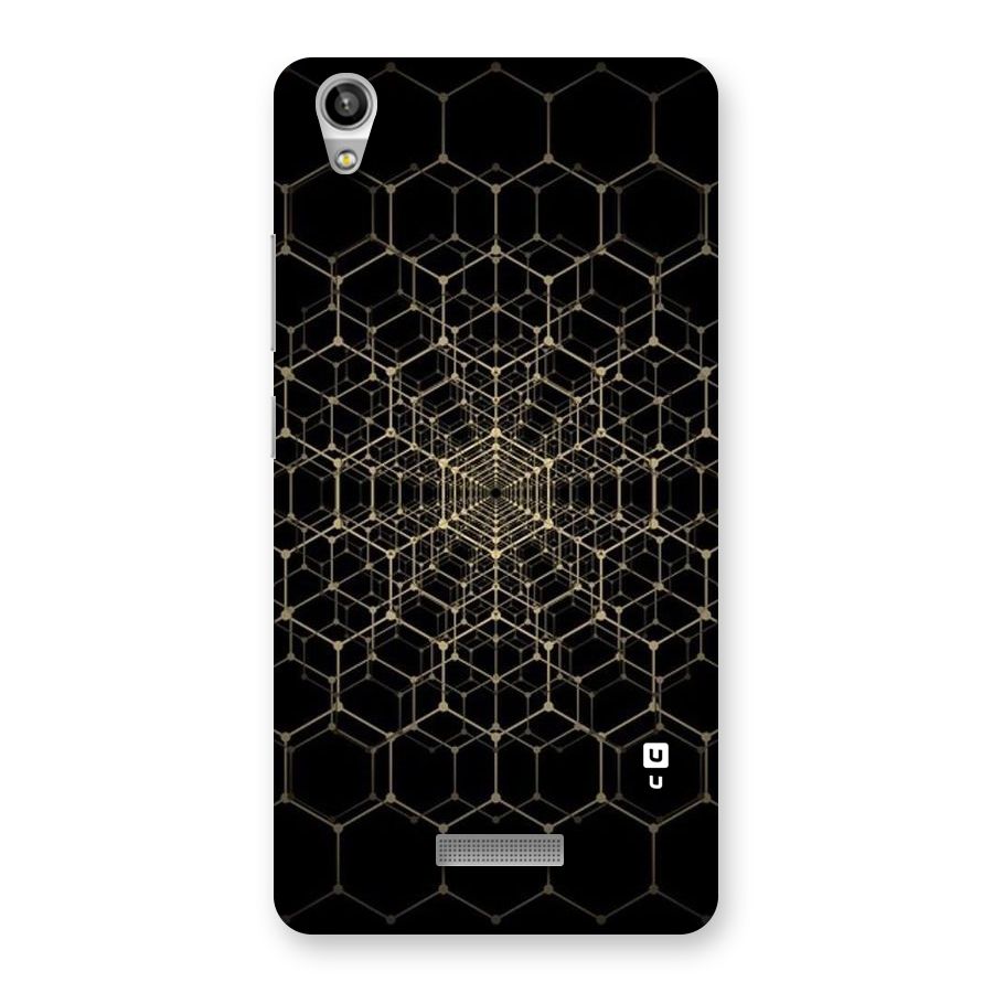 Gold Web Back Case for Lava-Pixel-V1
