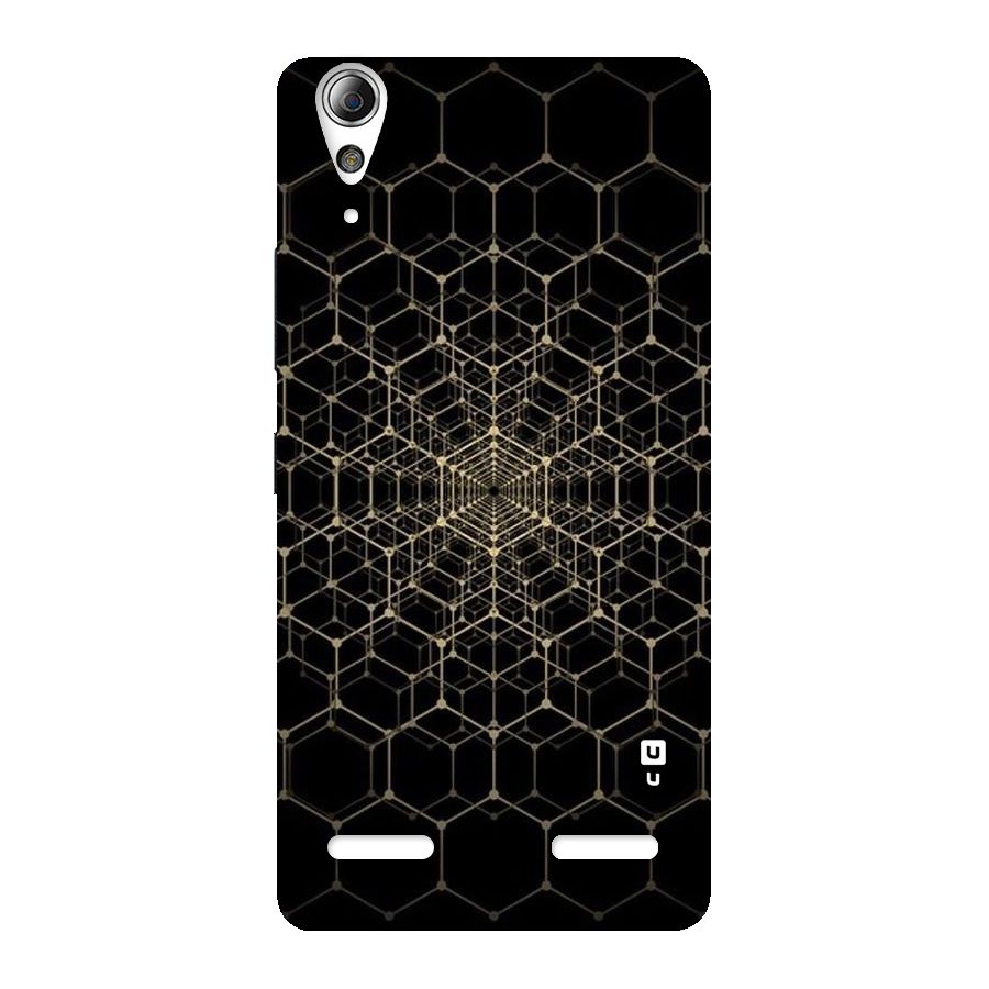 Gold Web Back Case for Lenovo A6000 Plus