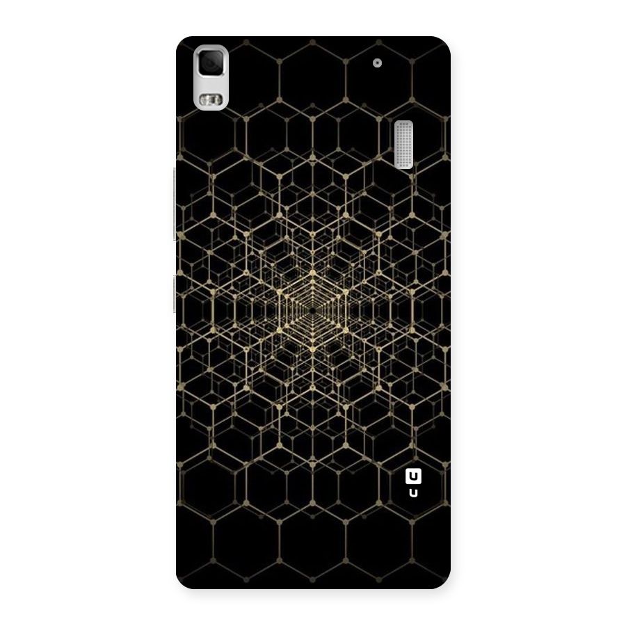 Gold Web Back Case for Lenovo K3 Note