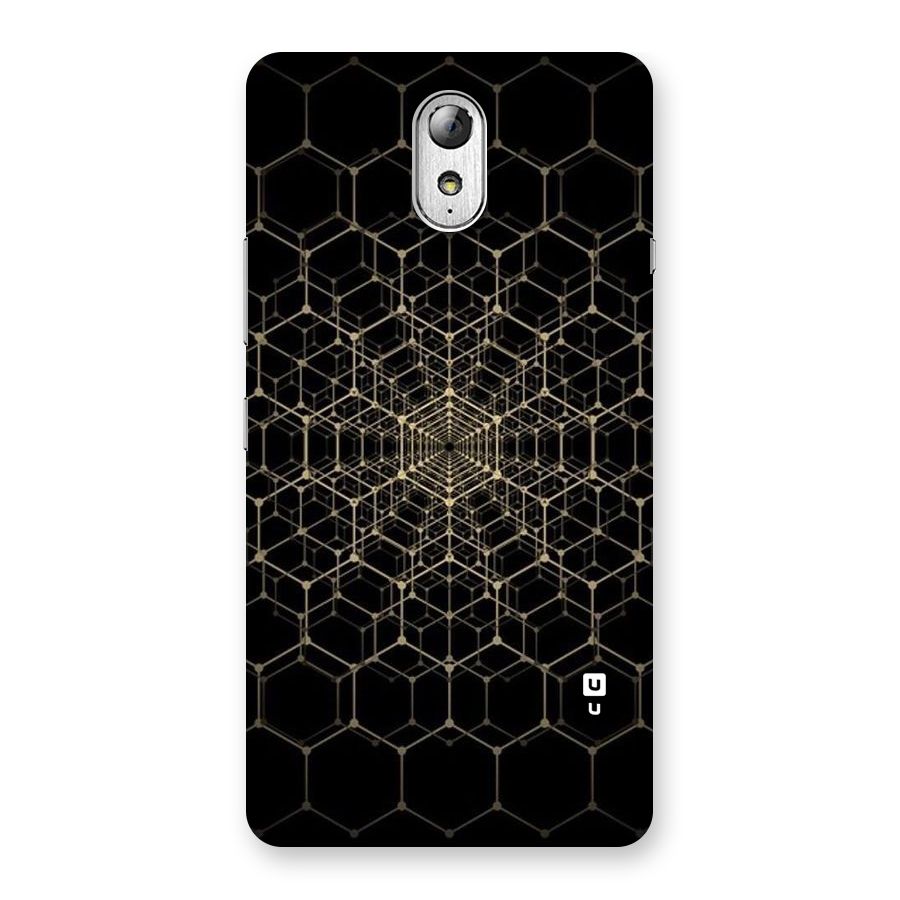 Gold Web Back Case for Lenovo Vibe P1M