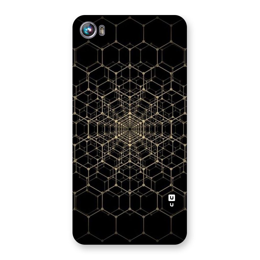 Gold Web Back Case for Micromax Canvas Fire 4 A107