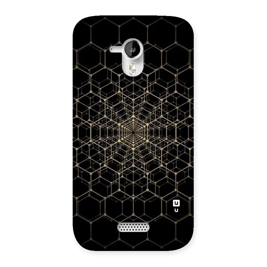 Gold Web Back Case for Micromax Canvas HD A116