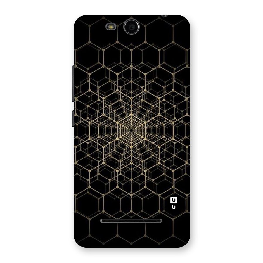 Gold Web Back Case for Micromax Canvas Juice 3 Q392