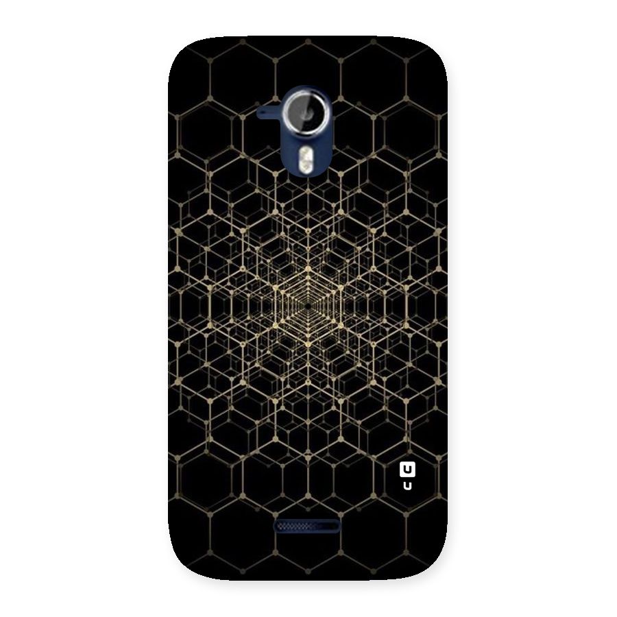 Gold Web Back Case for Micromax Canvas Magnus A117