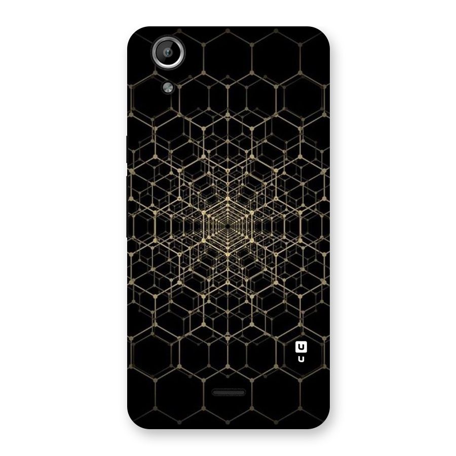 Gold Web Back Case for Micromax Canvas Selfie Lens Q345
