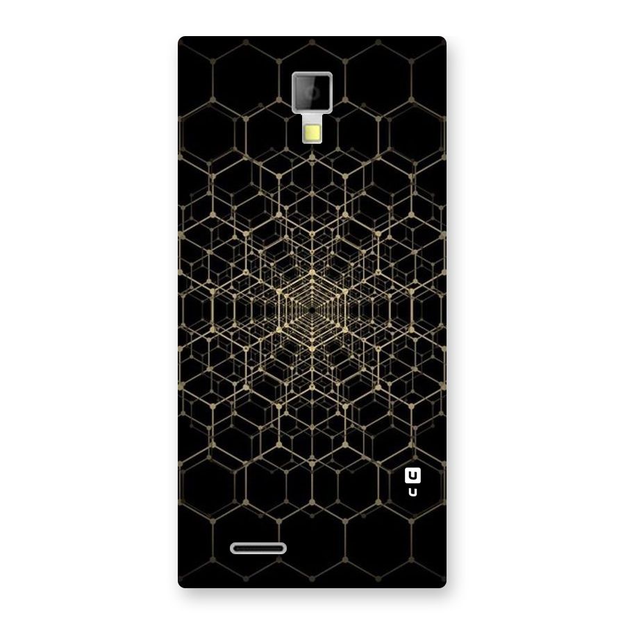 Gold Web Back Case for Micromax Canvas Xpress A99