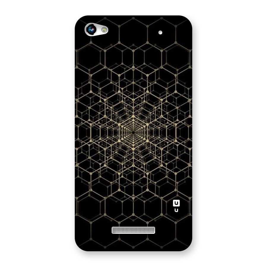 Gold Web Back Case for Micromax Hue 2