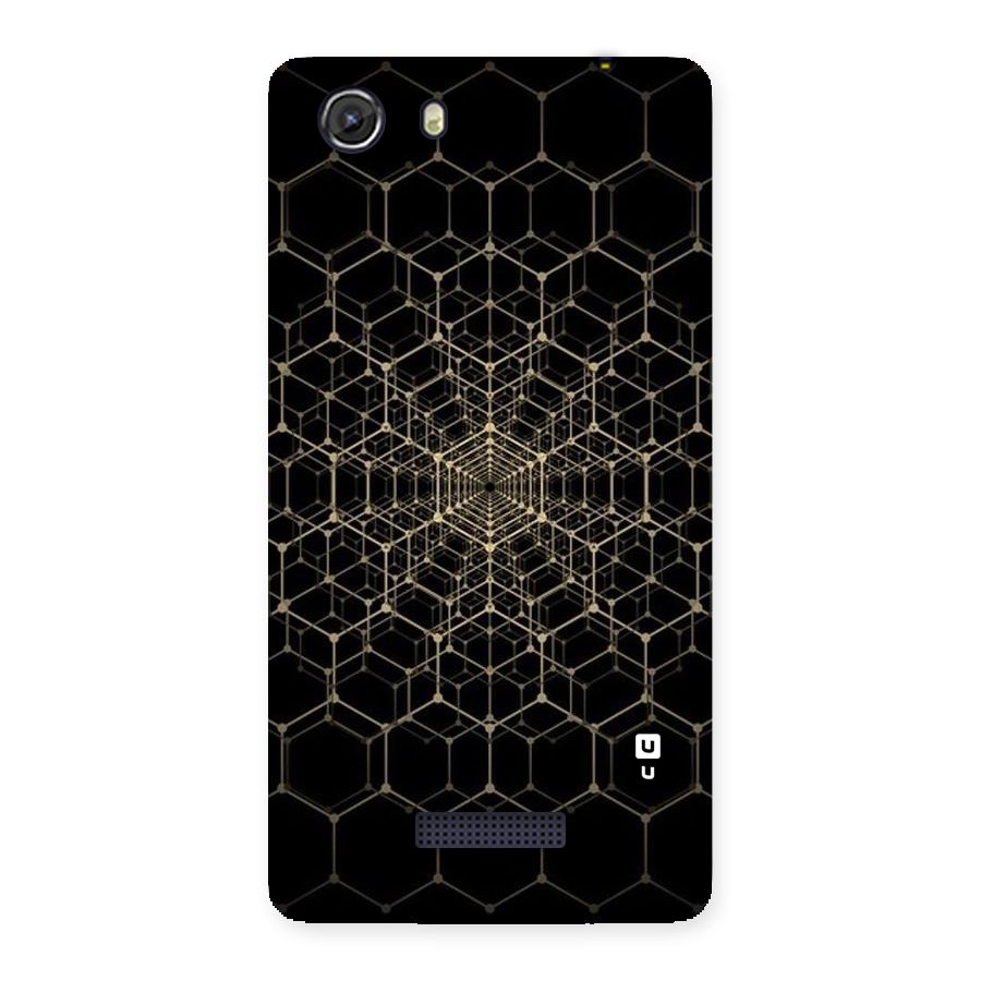 Gold Web Back Case for Micromax Unite 3