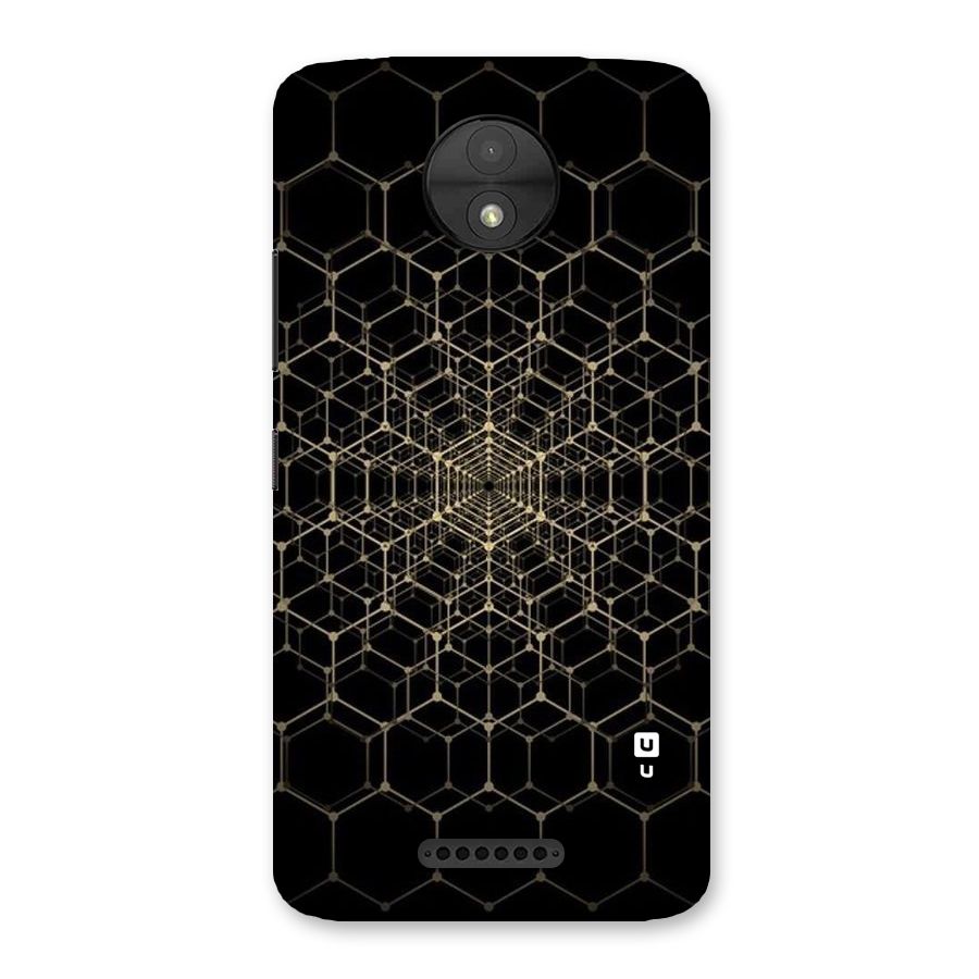 Gold Web Back Case for Moto C