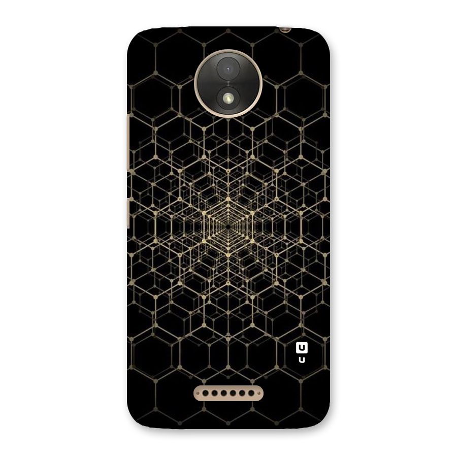 Gold Web Back Case for Moto C Plus