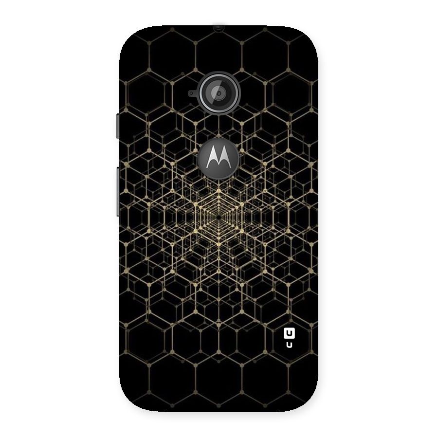 Gold Web Back Case for Moto E 2nd Gen