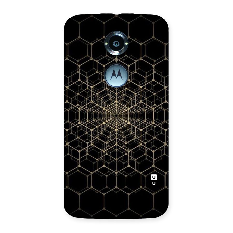 Gold Web Back Case for Moto X 2nd Gen