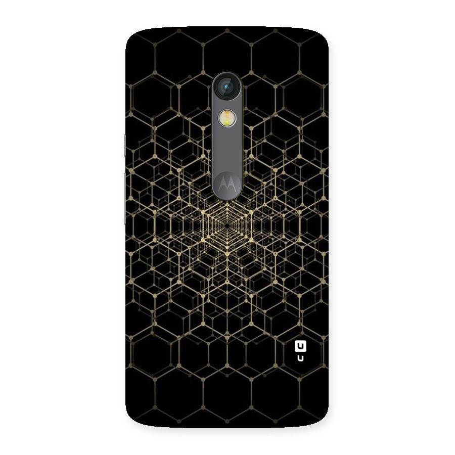 Gold Web Back Case for Moto X Play