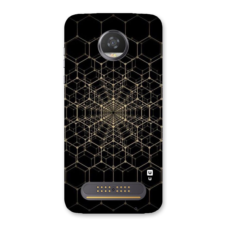 Gold Web Back Case for Moto Z2 Play