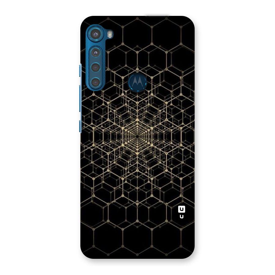 Gold Web Back Case for Motorola One Fusion Plus