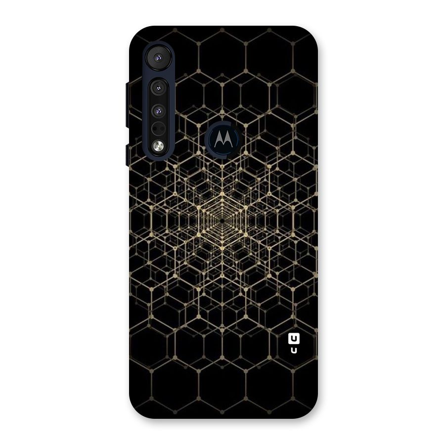 Gold Web Back Case for Motorola One Macro