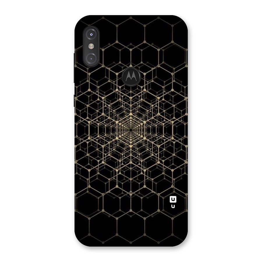 Gold Web Back Case for Motorola One Power